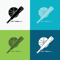 baseball. basket. ball. game. fun Icon Over Various Background. glyph style design. designed for web and app. Eps 10 vector illustration