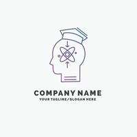 capability. head. human. knowledge. skill Purple Business Logo Template. Place for Tagline