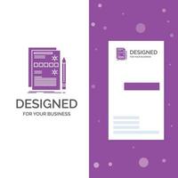 Business Logo for Component. data. design. hardware. system. Vertical Purple Business .Visiting Card template. Creative background vector illustration