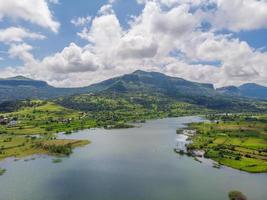 lake and mountains of Maharashtra photo