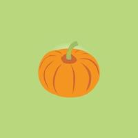 ilustración plana aislada simple de dibujos animados de calabaza vector