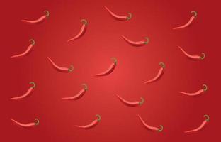 Seamless of chilli peppers vector