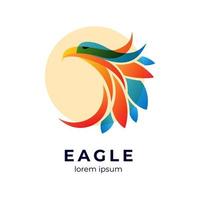 Eagle abstract colourful logo vector design template