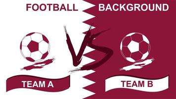 Football background white red Qatar flag  design vector