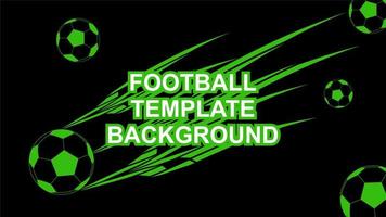 fútbol fondo negro verde plantilla diseño vector