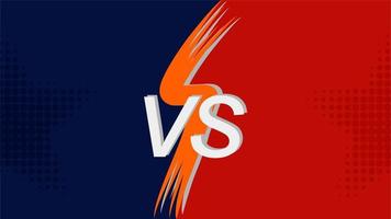 Versus battle background blue red colorful for game or sport vector