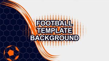 Football background blue, grey, orange with ball icon for schedule or result match vector