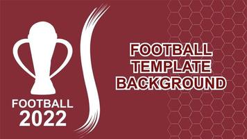 Football background red with trophy icon for schedule or result match vector