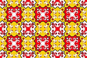 Traditional ethnic geometric fabric seamless pattern vector
