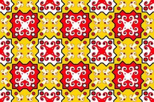 Traditional ethnic geometric fabric seamless pattern vector