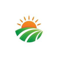 sun farm logo Vector icon design illustration