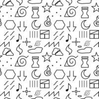 Seamless pattern with Set icons. Vector