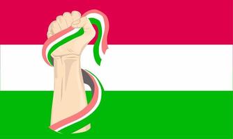 Flat design. banner design. Vector. Hungarian independence day. October 23. web design. icon. vector