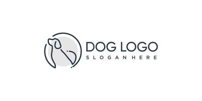 Pet logo design with creative and simple concept vector