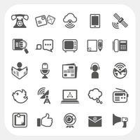 Communication icons set vector