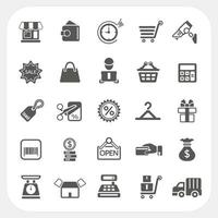 Shopping and Finance icons set vector