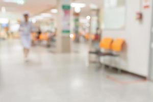 Abstract blur hospital clinic medical interior background photo