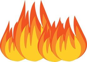 Vector cartoon style illustration of bonfire. Icon for web. Isolated on white background.