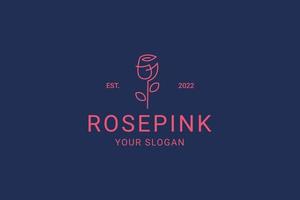 Rose Logo Flower Vector Icon Illustration