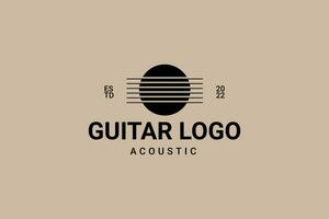 Guitar Classic Logo Design Template vector