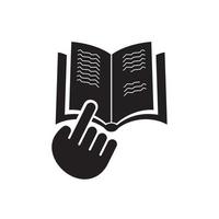 icono de signo de instrucción. símbolo de libro manual. leer antes de usar. icono de instrucción de lectura vector