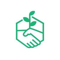 Business handshake icon, contract agreement flat vector icon for app and website