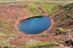 A view of the Kerid Crater in Iceland photo