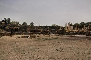 A view of the old Roman Town of Beit Shean in Israel photo