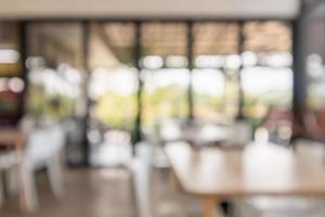 cafe restaurant interior blur for background photo