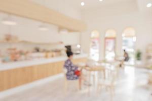 Coffee shop or cafe restaurant interior blur for background photo