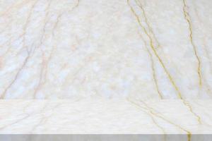 white marble table with natural wall texture background for mockup product display template photo