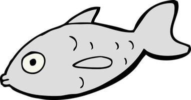 doodle character cartoon fish vector