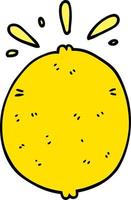 doodle cartoon lemon vector