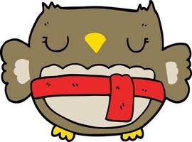 doodle character cartoon owl vector