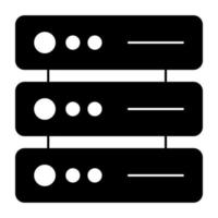 An icon design of data server rack vector