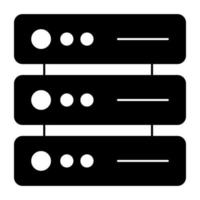 An icon design of data server rack vector