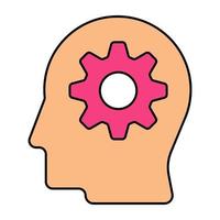 An icon design of brain development vector