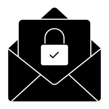 Modern design icon of secure mail vector