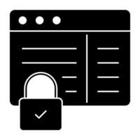 Modern design icon of locked website vector