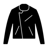 ícono de chaqueta en diseño plano vector