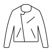 ícono de chaqueta en diseño plano vector