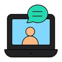 Unique design icon of video chat vector