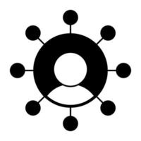 Editable design icon of user connection vector