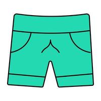 icono de diseño perfecto de pantalones cortos vector