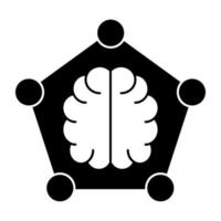 Trendy vector design of brain