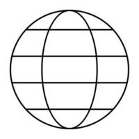Editable design icon of globe vector