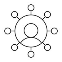 Editable design icon of user connection vector