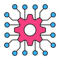 Premium download icon of network setting vector