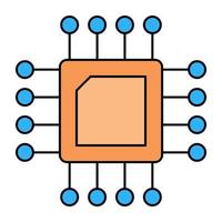 un vector de diseño perfecto de microchip