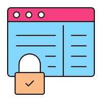 Modern design icon of locked website vector